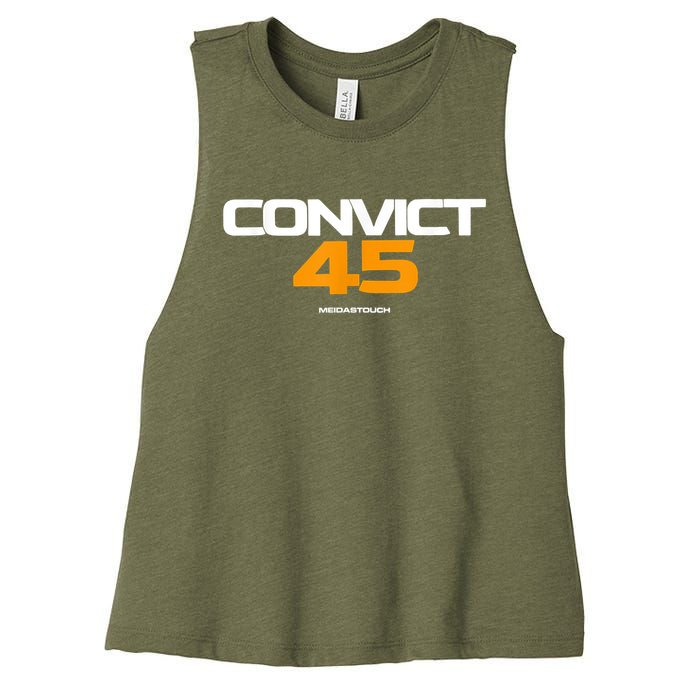 Convict 45 No One Man Or Woman Is Above The Law Women's Racerback Cropped Tank