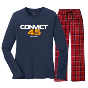 Convict 45 No One Man Or Woman Is Above The Law Women's Long Sleeve Flannel Pajama Set 