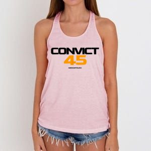 Convict 45 No One Man Or Woman Is Above The Law Women's Knotted Racerback Tank