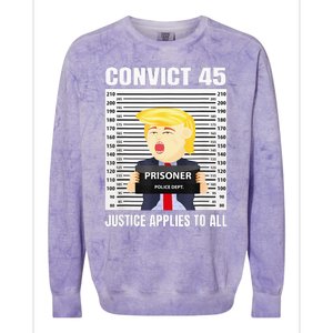 Convict 45 No One Is Above The Law Funny Colorblast Crewneck Sweatshirt