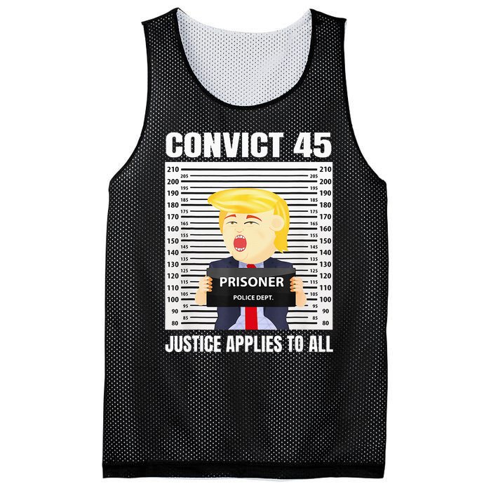 Convict 45 No One Is Above The Law Funny Mesh Reversible Basketball Jersey Tank