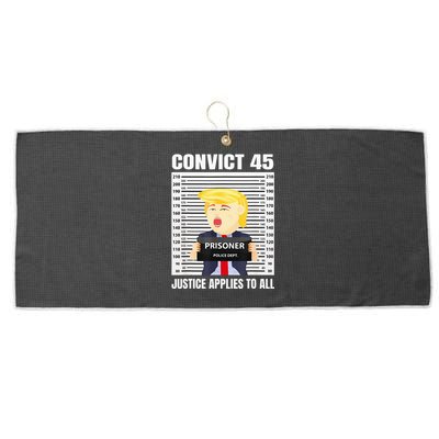 Convict 45 No One Is Above The Law Funny Large Microfiber Waffle Golf Towel