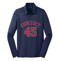 Convict 45 No One Above The Law Funny Political Silk Touch Performance Long Sleeve Polo