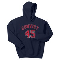 Convict 45 No One Above The Law Funny Political Kids Hoodie