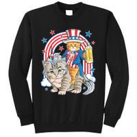 Cat 4th Of July Caticorn Unicorn Meowica Sweatshirt