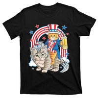 Cat 4th Of July Caticorn Unicorn Meowica T-Shirt