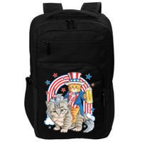 Cat 4th Of July Caticorn Unicorn Meowica Impact Tech Backpack