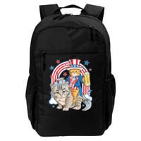 Cat 4th Of July Caticorn Unicorn Meowica Daily Commute Backpack