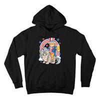 Cat 4th Of July Caticorn Unicorn Meowica Tall Hoodie