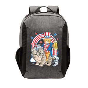 Cat 4th Of July Caticorn Unicorn Meowica Vector Backpack