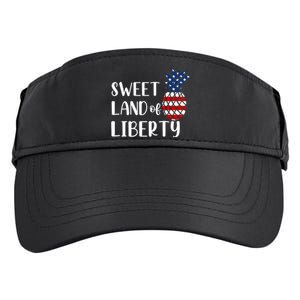 Cute 4th Of July Gift Sweet Land Of Liberty Gift Adult Drive Performance Visor