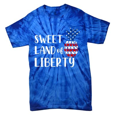 Cute 4th Of July Gift Sweet Land Of Liberty Gift Tie-Dye T-Shirt