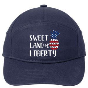 Cute 4th Of July Gift Sweet Land Of Liberty Gift 7-Panel Snapback Hat