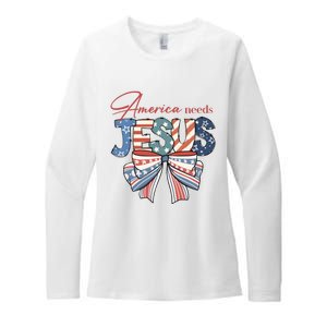 Coquette 4th Of July Christian Quotes Womens CVC Long Sleeve Shirt