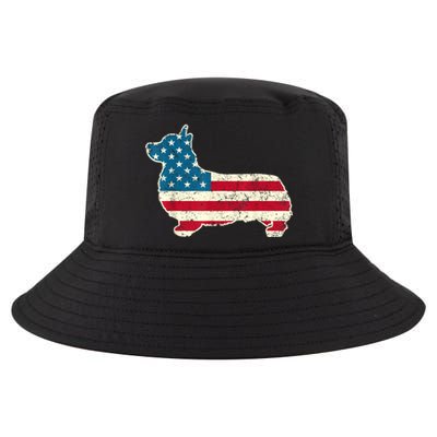 Corgi 4th Of July Dog Lover Gifts Men Women American Flag Cool Comfort Performance Bucket Hat