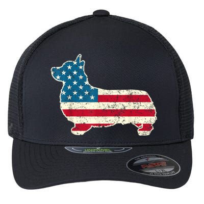 Corgi 4th Of July Dog Lover Gifts Men Women American Flag Flexfit Unipanel Trucker Cap