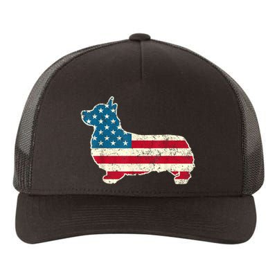 Corgi 4th Of July Dog Lover Gifts Men Women American Flag Yupoong Adult 5-Panel Trucker Hat