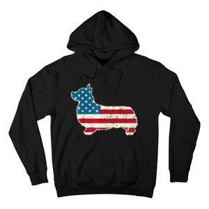 Corgi 4th Of July Dog Lover Gifts Men Women American Flag Hoodie