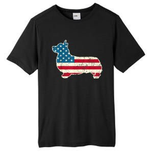 Corgi 4th Of July Dog Lover Gifts Men Women American Flag Tall Fusion ChromaSoft Performance T-Shirt