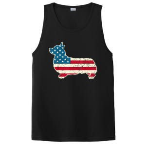 Corgi 4th Of July Dog Lover Gifts Men Women American Flag PosiCharge Competitor Tank