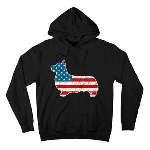 Corgi 4th Of July Dog Lover Gifts Men Women American Flag Tall Hoodie