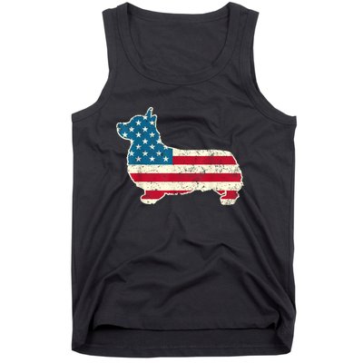 Corgi 4th Of July Dog Lover Gifts Men Women American Flag Tank Top