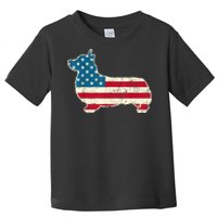 Corgi 4th Of July Dog Lover Gifts Men Women American Flag Toddler T-Shirt