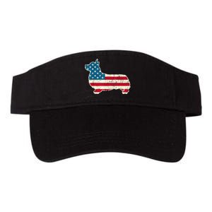 Corgi 4th Of July Dog Lover Gifts Men Women American Flag Valucap Bio-Washed Visor