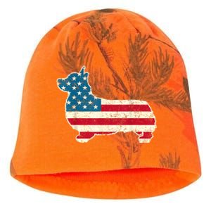 Corgi 4th Of July Dog Lover Gifts Men Women American Flag Kati - Camo Knit Beanie