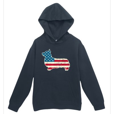 Corgi 4th Of July Dog Lover Gifts Men Women American Flag Urban Pullover Hoodie