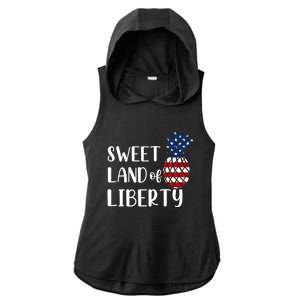 Cute 4th Of July Gift Sweet Land Of Liberty Gift Ladies PosiCharge Tri-Blend Wicking Draft Hoodie Tank