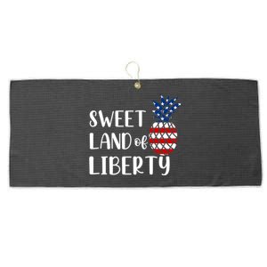 Cute 4th Of July Gift Sweet Land Of Liberty Gift Large Microfiber Waffle Golf Towel