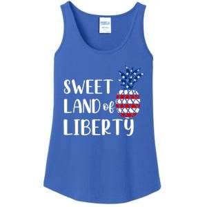 Cute 4th Of July Gift Sweet Land Of Liberty Gift Ladies Essential Tank