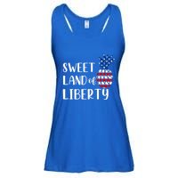 Cute 4th Of July Gift Sweet Land Of Liberty Gift Ladies Essential Flowy Tank