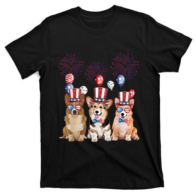 Corgi 4th Of July Dog Lover Men Women American Flag T-Shirt