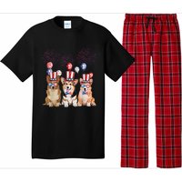 Corgi 4th Of July Dog Lover Men Women American Flag Pajama Set