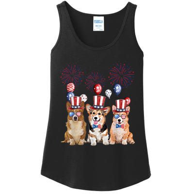 Corgi 4th Of July Dog Lover Men Women American Flag Ladies Essential Tank