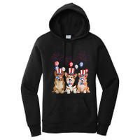 Corgi 4th Of July Dog Lover Men Women American Flag Women's Pullover Hoodie