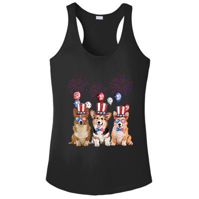 Corgi 4th Of July Dog Lover Men Women American Flag Ladies PosiCharge Competitor Racerback Tank