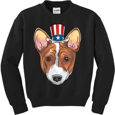 Corgi 4th Of July Dog Lover Men Women American Flag Kids Sweatshirt