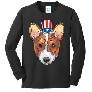 Corgi 4th Of July Dog Lover Men Women American Flag Kids Long Sleeve Shirt