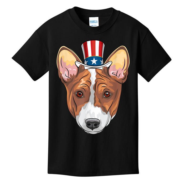 Corgi 4th Of July Dog Lover Men Women American Flag Kids T-Shirt