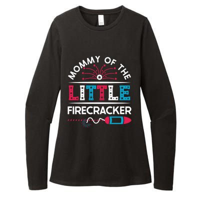 Cool 4th Of July Gift Mommy Of The Little Firecracker Meaningful Gift Womens CVC Long Sleeve Shirt