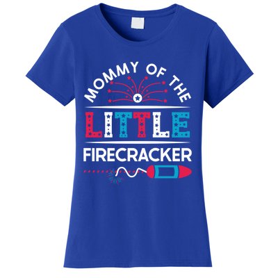 Cool 4th Of July Gift Mommy Of The Little Firecracker Meaningful Gift Women's T-Shirt