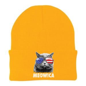 Cat 4th Of July Meowica Girl Boy American Flag Sunglasses Knit Cap Winter Beanie