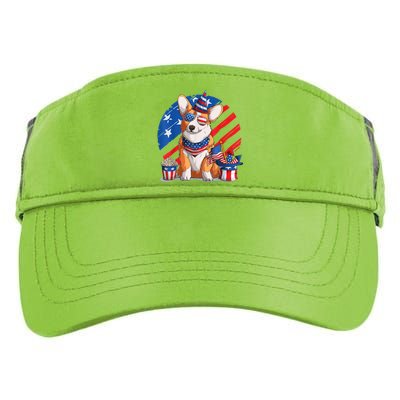 Corgi 4th Of July American Sunglasses Dog Puppy USA Corgi Adult Drive Performance Visor