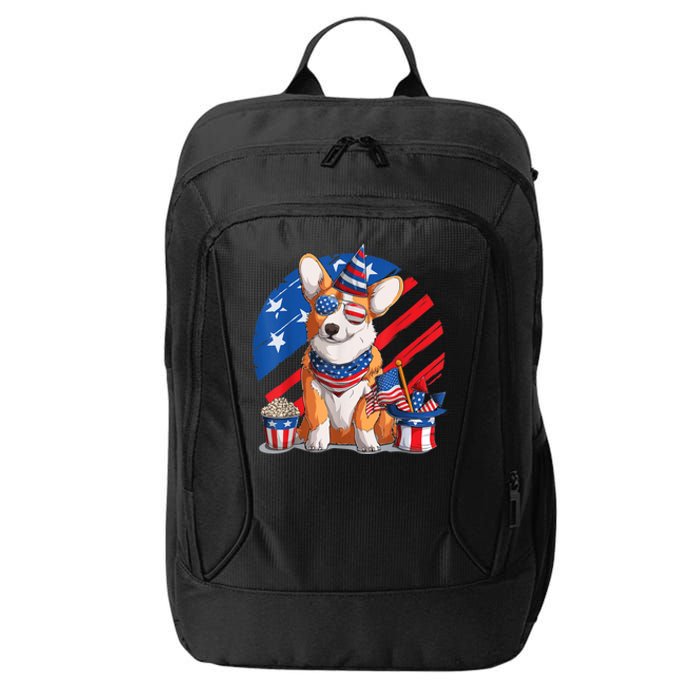 Corgi 4th Of July American Sunglasses Dog Puppy USA Corgi City Backpack