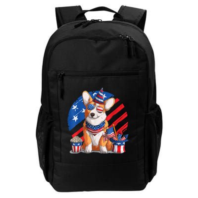 Corgi 4th Of July American Sunglasses Dog Puppy USA Corgi Daily Commute Backpack