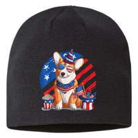 Corgi 4th Of July American Sunglasses Dog Puppy USA Corgi Sustainable Beanie