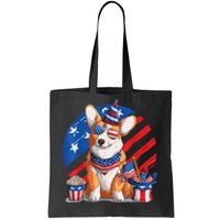 Corgi 4th Of July American Sunglasses Dog Puppy USA Corgi Tote Bag